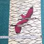 Preview: Afrikanischer Wax Print Stoff Baumwolle PINK BIRD
